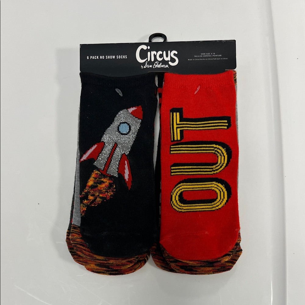 Circus by Sam Edelman Rocket and Text Socks - Black and Red
